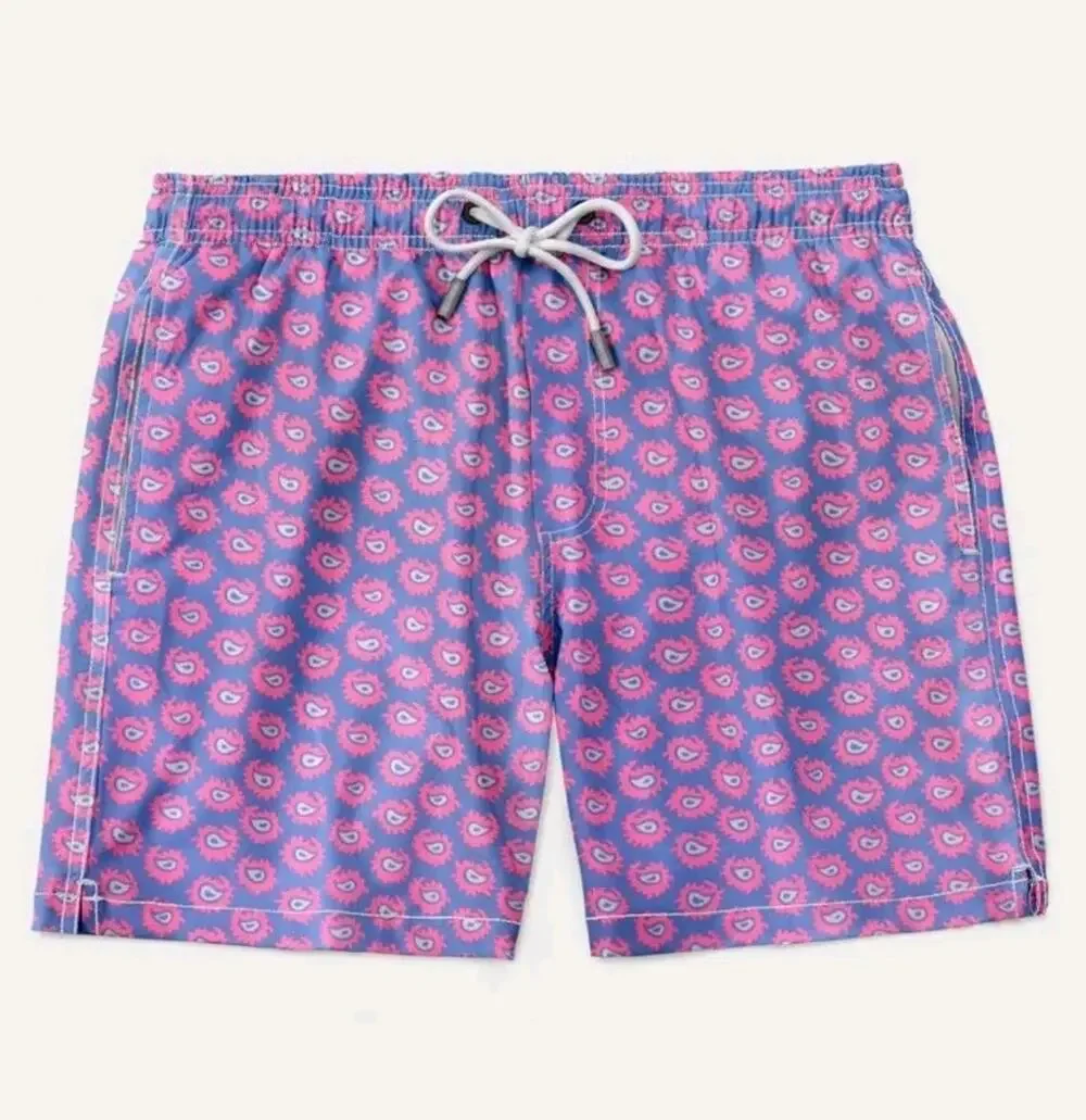 98 Coast Av Mens XXL Swim Trunk Electric Pink Vacation Beach Pocket Liner Shorts